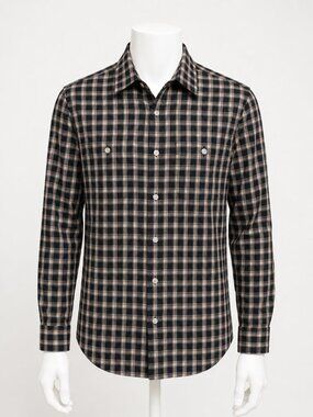 🤠 Wrangler Plaid Button-Up Shirt – Men’s Medium (Like New!)